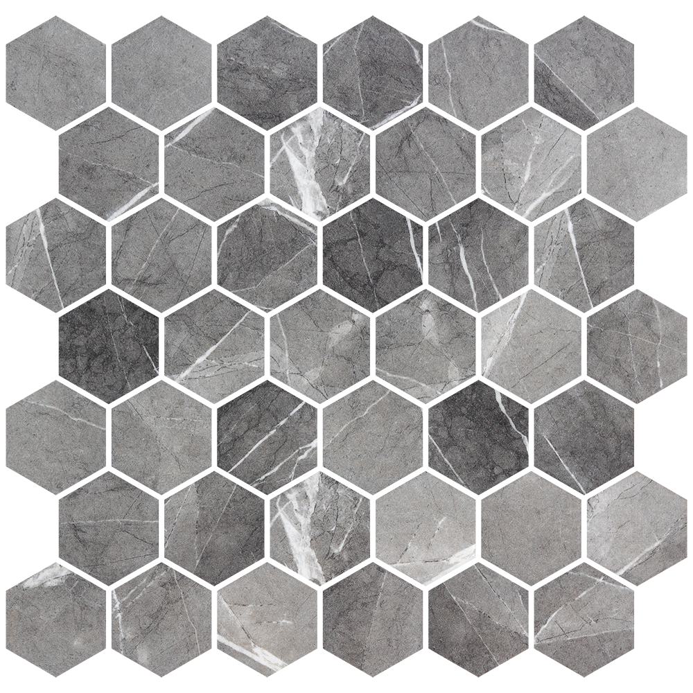 Hex XL Ecostones mosaico vitreo mate hexagonal grande